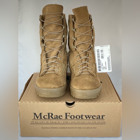 McRae Footwear Army Temperate Weather Combat Boots - Coyote - Mens Size 10.5W - Picture 2 of 14